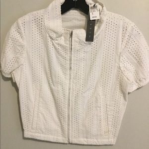 Theory white short sleeved blazer